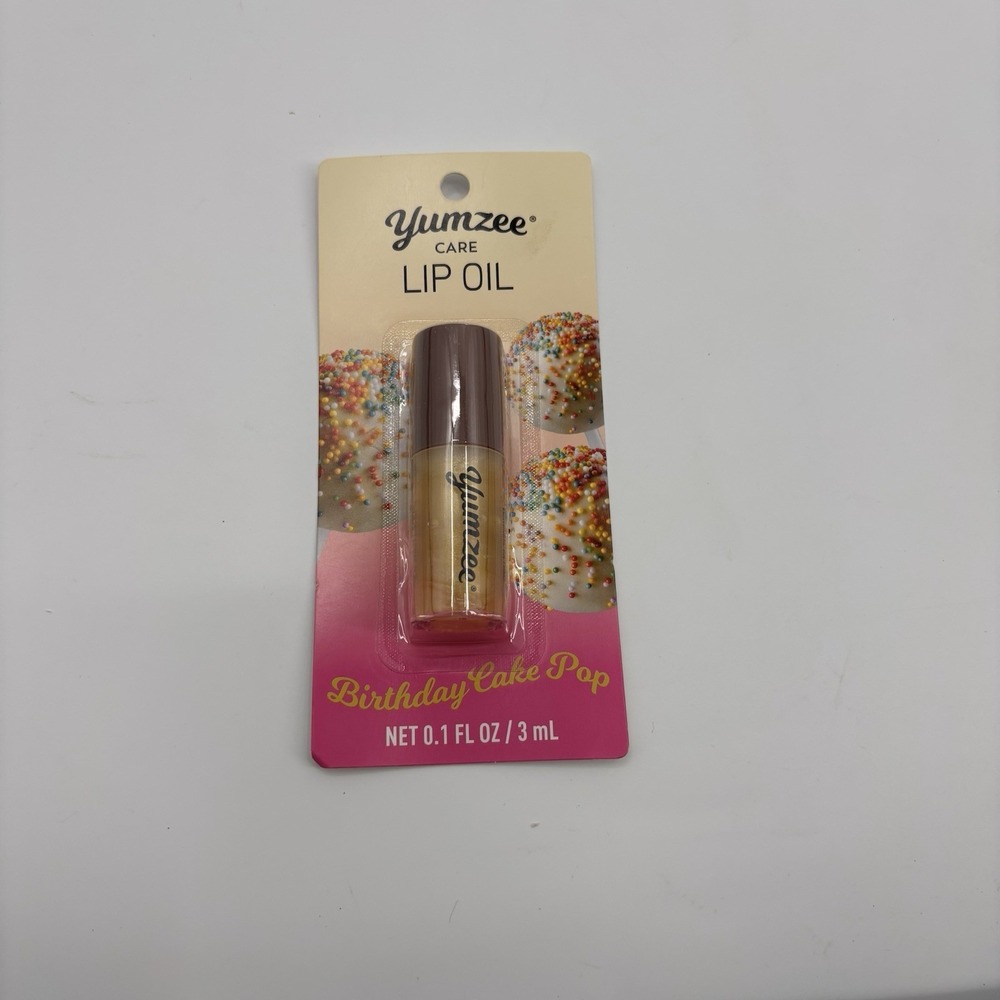 Yumzee Care Lip Oil Birthday Cake Pop New In Box‎ Clear